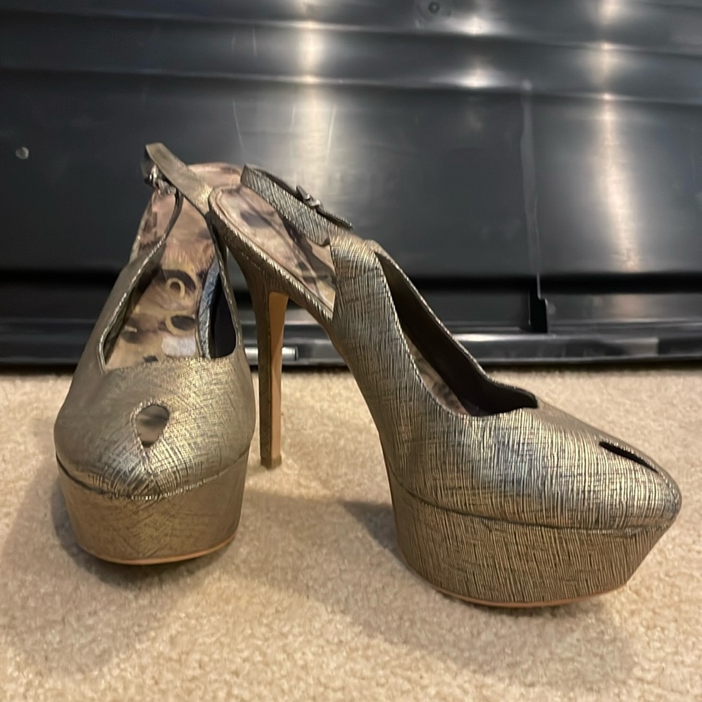 Sam Edelman gold and silver heels